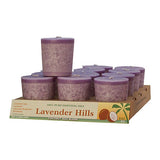 Aloha Bay Eco Palm Wax Candles Lavender Hills, Lavender Votive Candles 12 pack