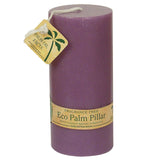 Aloha Bay Eco Palm Wax Candles Violet 2 1/4" x 5" Unscented Pillars