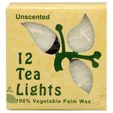 Aloha Bay Eco Palm Wax Candles White Unscented Tea Lights 12 pack