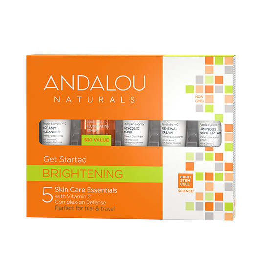 Andalou Naturals Skin Care Get Started Brightening Kit Brightening