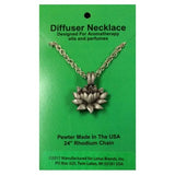 Aromatherapy Accessories Diffuser Pendant Necklaces Lotus 24" Chain