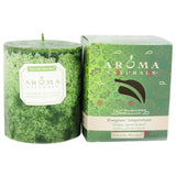 Aroma Naturals Holiday Candles Fresh Forest (Forest Green) Boxed Pillars 3" x 3 1/2"