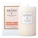 Aroma Naturals Naturally Blended Candles Peace Pearl (Pearl White) 2 3/4" x 5" Pillars 70 hours burn time