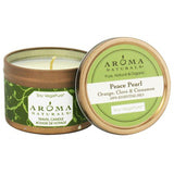 Aroma Naturals Soy VegePure Candles Peace Pearl (Pearl White) To Go Tins 2 1/2" x 1 3/4" 15 hours burn time