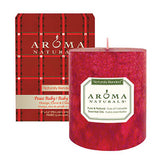 Aroma Naturals Holiday Candles Warm Spice (Ruby Red) Boxed Pillars 3" x 3 1/2"