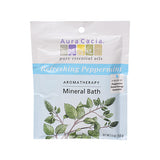 Aura Cacia Refreshing Peppermint, Aromatherapy Mineral Bath, 2.5 oz. packet