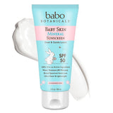 Babo Botanicals Baby Care Baby Mineral Sunscreen Lotion, Fragrance Free (SPF 50) 3 oz. Sun Care