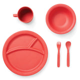 Accessories Culinary Bamboo Fibre Dinner Set, Red Serving Tools