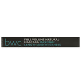 Beauty Without Cruelty Natural Cosmetics Full Volume, Black Paraben-Free Mascaras 0.27 oz.