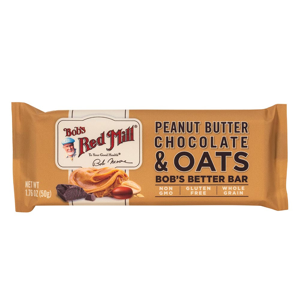 Bob's Red Mill Gluten-Free Oat Bars Peanut Butter Chocolate 12 (1.76 oz.) bars