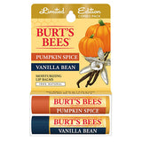 Burt's Bees Lip Care 2-Pack Pumpkin Spice & Vanilla Bean Lip Balms 0.15 oz. blister box
