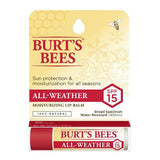 Burt's Bees Lip Care All Weather SPF 15 Lip Balms 0.15 oz. blister box