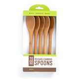 ChicoBag To-Go Ware Bamboo Utensil Multipacks Spoons, 5 count