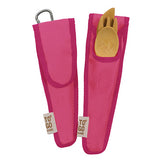 ChicoBag To-Go Ware RePEaT Kids Utensil Sets Melon (Pink) Bamboo Fork, Knife and Spoon and RePEaT Carrying Case