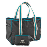 ChicoBag Shoulder Bags Nomad Tote, Smoked Pearl with Aqua Dreams Lining