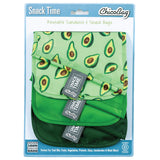 ChicoBag Reusable Snack Bags Snack Time Poly Avocado, 3 count