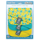 ChicoBag Reusable Snack Bags Snack Time Poly Lemon, 3 count
