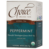 Choice Teas Organic Teas Peppermint 16 tea bags