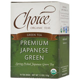 Choice Teas Organic Teas Premium Japanese Green 16 tea bags