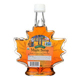 Coombs Family Farms Organic Maple Syrup Grade A Amber Color Rich Taste 8.45 oz. leaf bottle