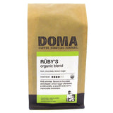 DOMA Coffee Roasting Company Fair Trade Coffee Ruby's Espresso (Fruit, Chocolate, Brown Sugar) Organic Whole Bean 12 oz.