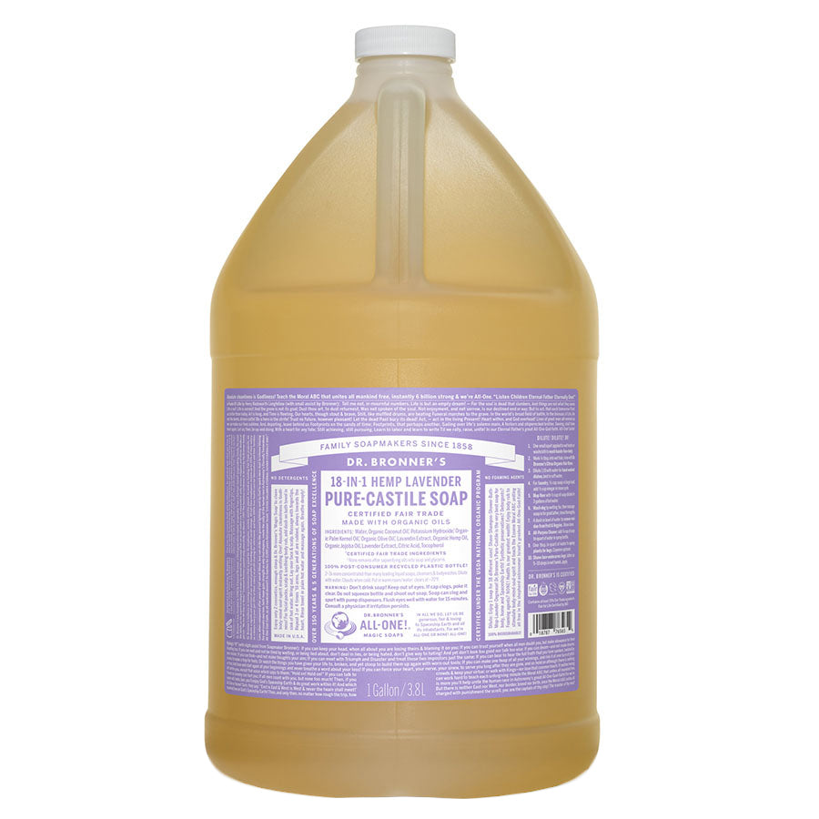 Dr. Bronner's Magic Soaps 18-in-1 Hemp Pure Castile Soaps Lavender 1 gallon