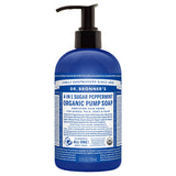 Dr. Bronner's Certified Organic Body Care Spearmint Peppermint Hand Soaps 12 fl. oz.