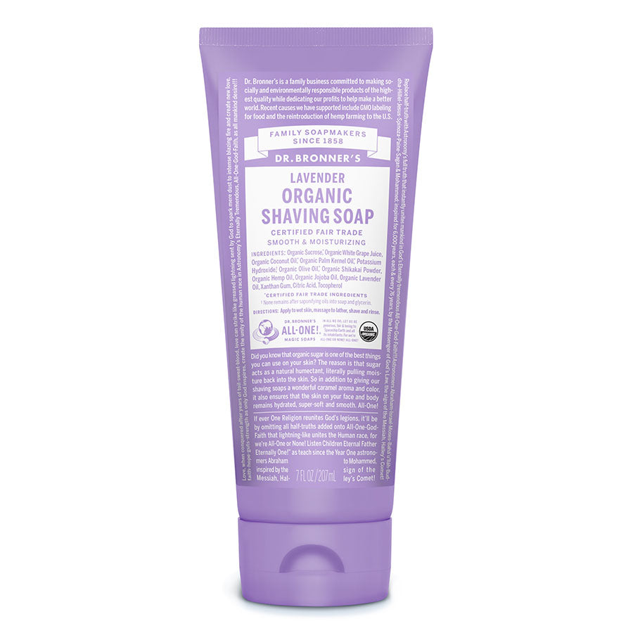 Dr. Bronner's Magic Soaps Certified Organic Body Care Lavender Shave Soaps 7 fl. oz.