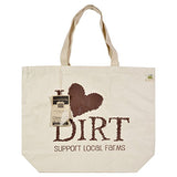 ECOBAGS Cotton Bags "I Love Dirt" Shopper Tote Bag 19" x 15 1/2"