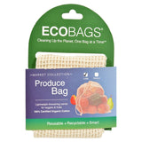 ECOBAGS Organic Produce Bags Natural 12" x 15" Net Drawstring Reusable Bag