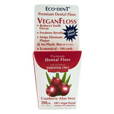 Eco-Dent Premium Dental Floss VeganFloss, Cranberry-Aloe Vera 100 yards