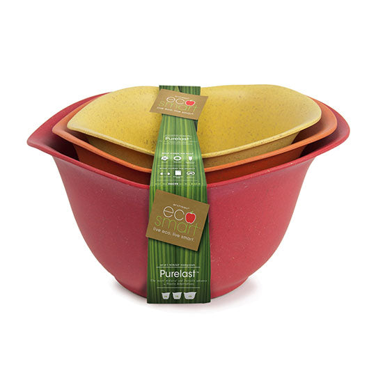 EcoSmart Purelast Mixing Bowls Red, Orange and Yellow 3 Pack