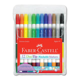 Faber Castell Markers DuoTip Washable Markers 12 count (Ages 4+)
