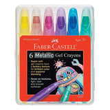 Faber Castell Crayons & Gel Sticks Metallic Gel Crayons 6 count (Ages 3+)