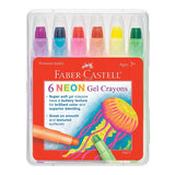 Faber Castell Crayons & Gel Sticks Neon Gel Crayons 6 count (Ages 3+)