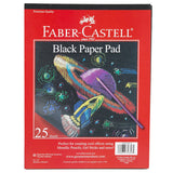 Faber Castell Paper Black Paper Sketch Pad 9" x 12" 40 sheets Made from 50% post-consumer recycled materials