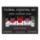Floral Elixir Co. All Natural Flower Syrups Wine Lovers Floral Cocktail Kits