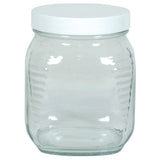 Frontier Bulk 30.5 oz. Square Clear Wide-Mouth Jar with Lid 12 count