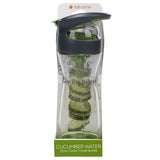 Full Circle Hydrate Wherever Water Glass Bottle with Cucumber Infuser 20 oz. Beverage Bottles