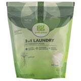 Grab Green 3-in-1 Laundry Detergents Vetiver Pre-Measured Concentrated Powder Pods 60 Loads
