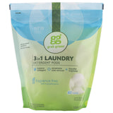 Grab Green 3-in-1 Laundry Detergents Fragrance-Free Pre-Measured Concentrated Powder Pods 60 Loads