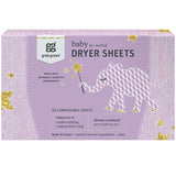 Grab Green Baby Dryer Sheets, Dreamy Rosewood 50 compostable sheets (5+ months)