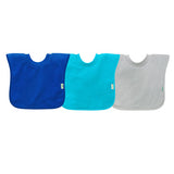 Green Sprouts Bibs Pullover Food Bibs 3 pack, Blue