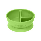 Green Sprouts Feeding Silicone 3-Section Suctioned Learning Bowl, Green