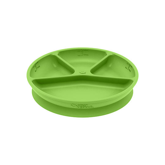 Green Sprouts Feeding Silicone 4-Section Suctioned Learning Plate, Green
