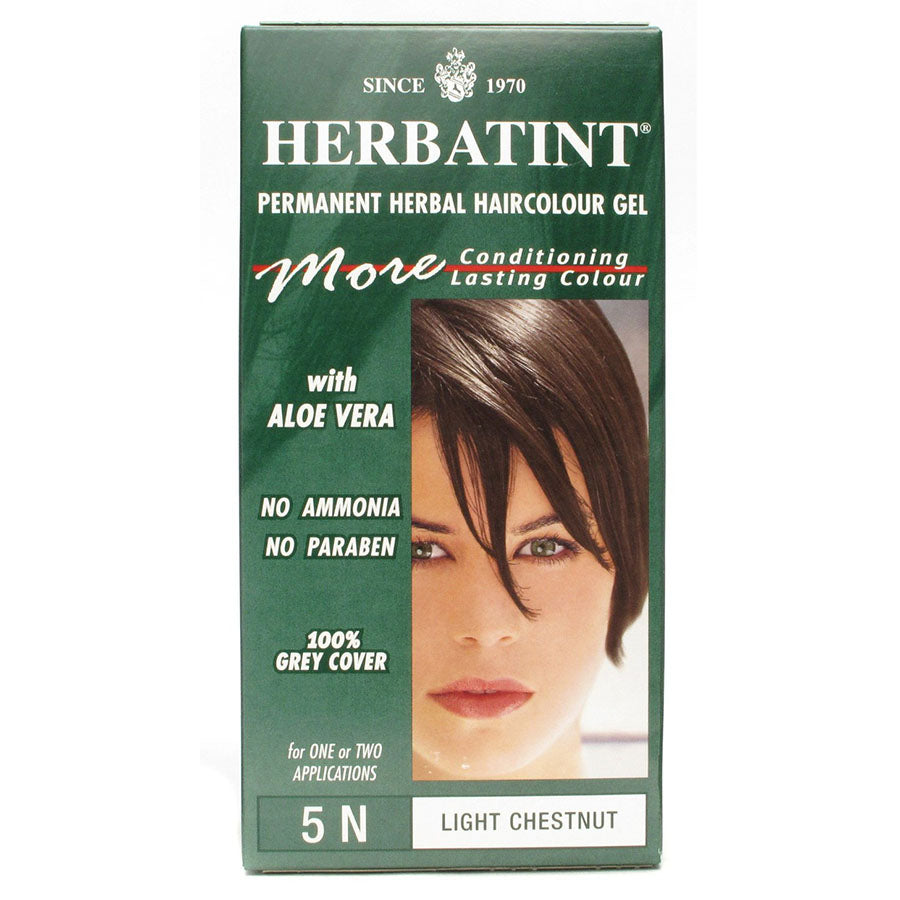 Herbatint 5N Light Chestnut Permanent Herbal Hair Color Gel 4.5 fl. oz.