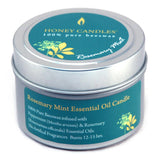 Honey Candle Co. Essential Oil Beeswax Candle 3 oz. tin Rosemary Mint (Peppermint, Rosemary)