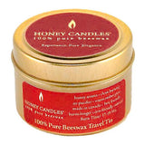 Honey Candle Co. Pure Beeswax Candles Gold Travel Tin 3 oz.