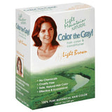 Light Mountain Hennagray Color & Conditioner for Gray Hair Light Brown 7 oz.