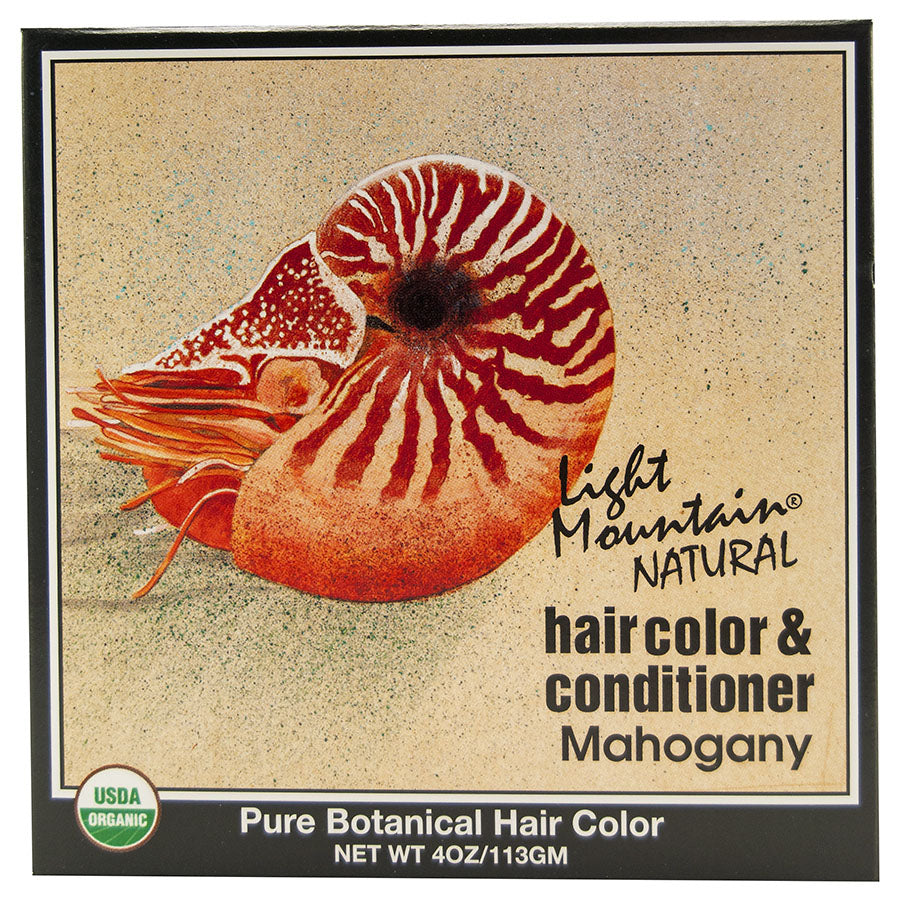 Light Mountain Henna Hair Color & Conditioner Mahogany 4 oz.